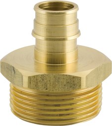 Uponor Q4143215 Straight Adapter 1-1/2 Inch Brass R32 x ProPEX