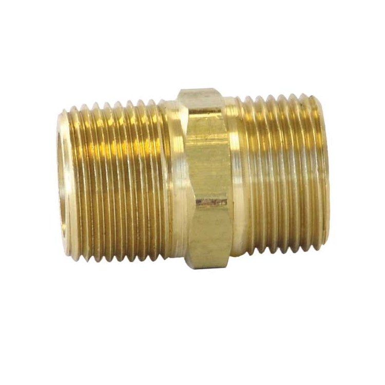 Uponor A4322075 Nipple QS-Style Conversion R20 x 3/4 inch Brass Male NPT x Male NPT