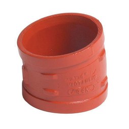 Victaulic A040013PDL Elbow 11-1/4 Degree 4 Inch Ductile Iron Grooved Cement Lined AWWA