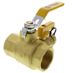 Webstone 40615 Ball Valve Pro-Pal Brass 1-1/4 Iron Pipe Size with Drain PTFE Full Port Reversible Handle