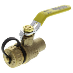 Webstone 50312W Ball Valve Lead Free Brass 1/2x3/4 SweatxHose Full Port