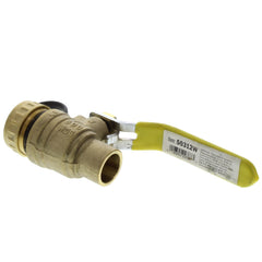 Webstone 50312W Ball Valve Lead Free Brass 1/2x3/4 SweatxHose Full Port