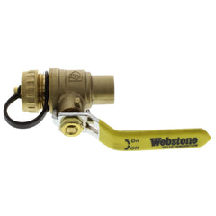 Webstone 50312W Ball Valve Lead Free Brass 1/2x3/4 SweatxHose Full Port