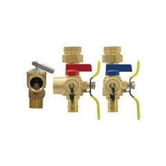 Webstone H-34443WPR Tankless Valve Kit EXP E2 with Pressure Relief Valve Lead Free 3/4 Inch FNPT x PEX F1960 High-Flow Hose Drain/Pressure Relief Valve Outlet