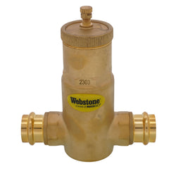 Webstone 78004 Air Separator with Removable Vent Head 1 Inch Brass Press 150 Pounds per Square Inch