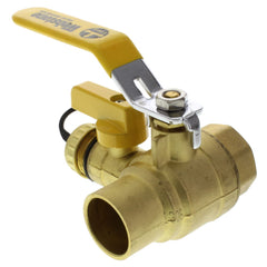 Webstone 54614 Ball Valve Pro-Pal Brass 1 Iron Pipe SizexSweat with Drain PTFE Full Port Reversible Handle