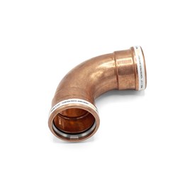 Apollo 10062066 Elbow 807-L 90 Degree Long-Turn Large Diameter 2-1/2 Inch Copper Press