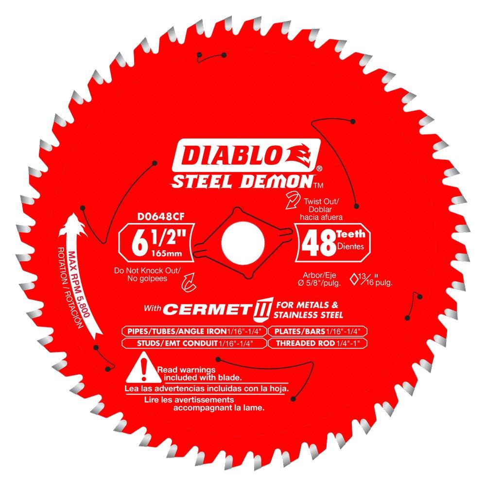 Diablo D0648CFX 6-1/2 in. x 48 Tooth Steel Demon Cermet II Saw Blade for Metals and Stainless Steel