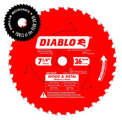 Diablo D0736GPA 7-1/4 X 36 Tooth Wood & Metal Carbide Saw Blade