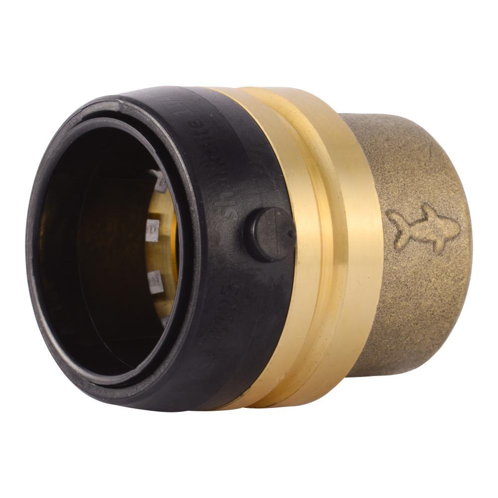 SharkBite UXL0435 1-1/4 in. Push-to-Connect Brass DZR End Cap