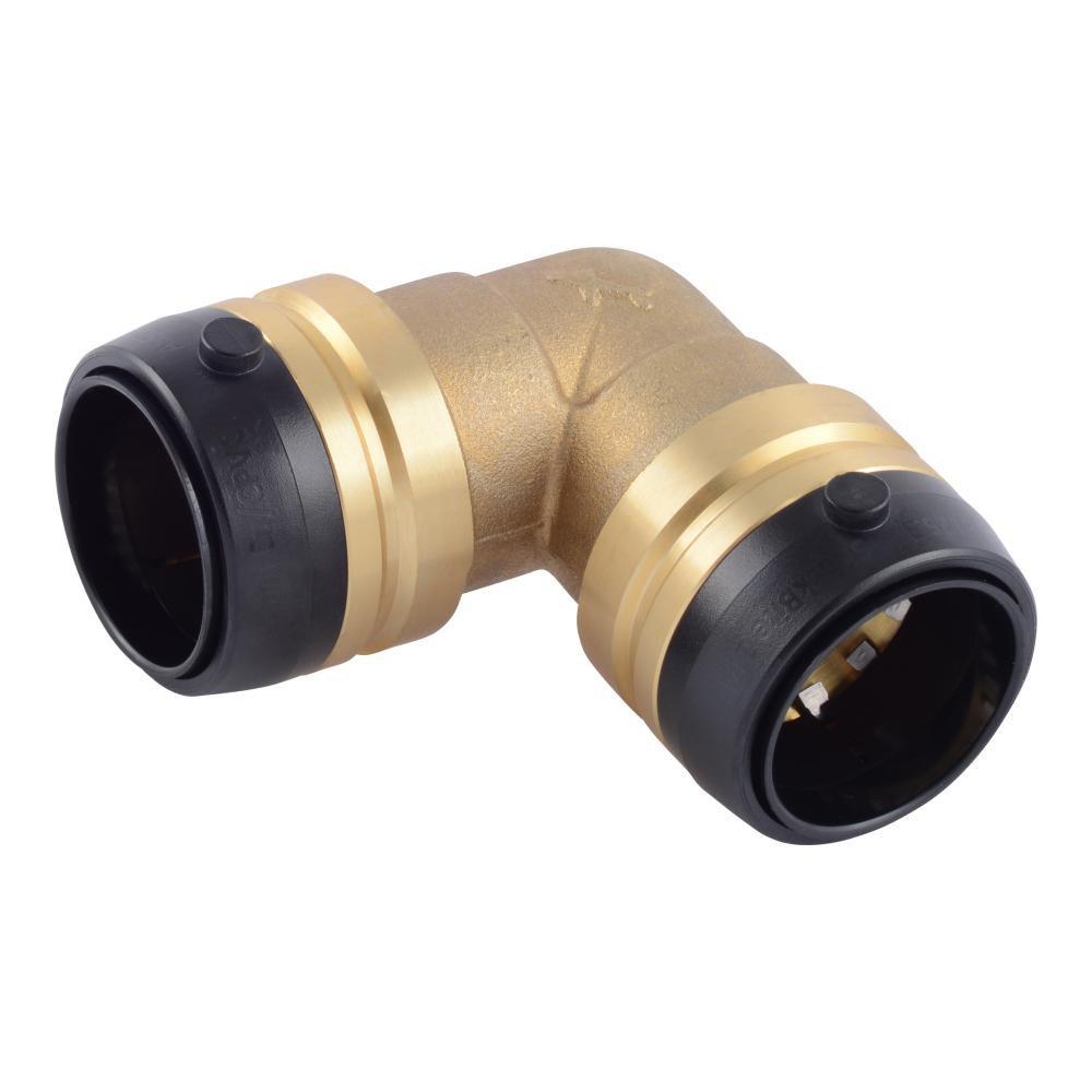 SharkBite UXL0235 1-1/4 in. Push-to-Connect DZR Brass 90 Degree Elbow