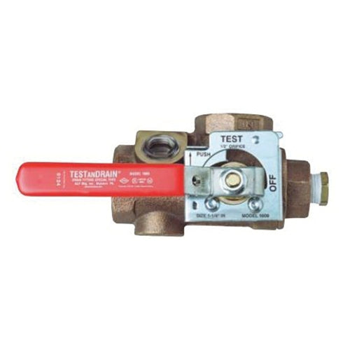 AGF AGF1000.114 TESTanDRAIN 1000 Bronze Sectional Floor Control Test and Drain Valve 1-1/4 in NPT