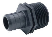 Zurn QQPMC34X Polymer Male Pipe Thread Adapter - 1/2 Barb x 3/4 MPT