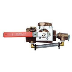 AGF AGF1011A.1 TESTanDRAIN 1011 Bronze Sectional Floor Control Test and Drain Valve with Pressure Relief Valve 1 in