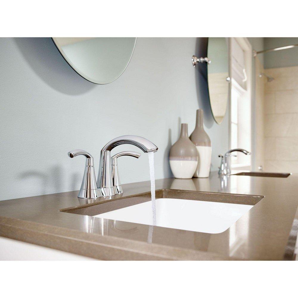 Moen 66172 Glyde Two Handle Centerset Bathroom Sink Faucet in Chrome