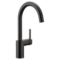 Moen 7365BL Align Single Handle Kitchen Faucet in Matte Black