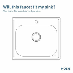 Moen 7365BL Align Single Handle Kitchen Faucet in Matte Black