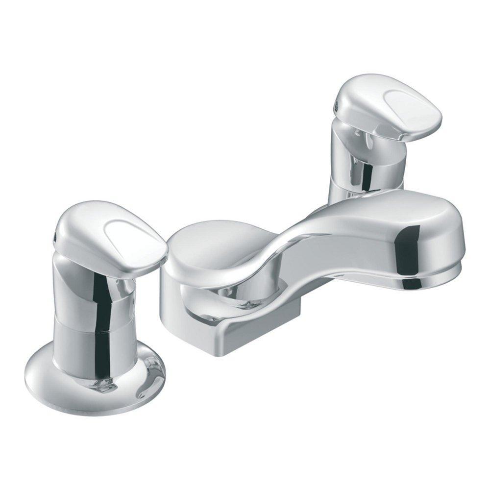 Moen 8889 M-Press Two Handle Widespread Metering Bathroom Sink Faucet in Chrome