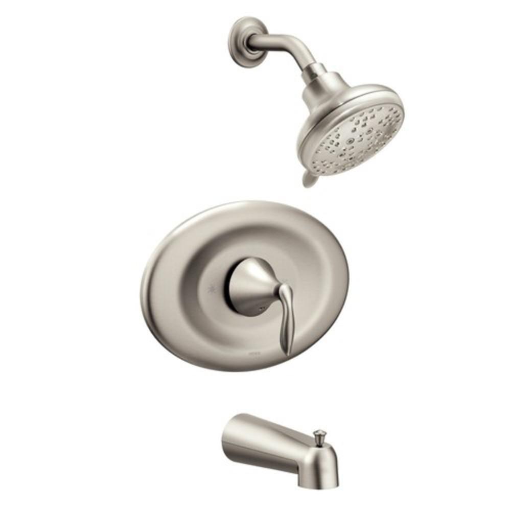 Moen T2139BN Eva Single Handle Multi Function Bathtub & Shower Faucet in Brushed Nickel (Trim Only)