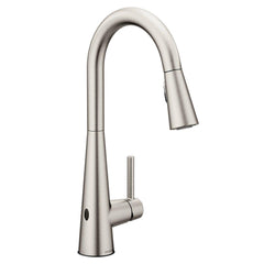 Moen 7864EWSRS Sleek MotionSense Wave Single Handle Pull Down Touchless Kitchen Faucet in Spot Resist Stainless