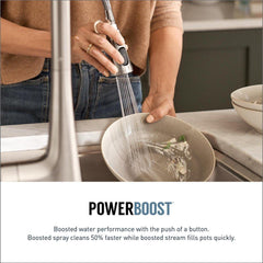 Moen 7594EVSRS Arbor Single Handle Pull Down Touchless Kitchen Faucet with Voice Activation in Spot Resist Stainless