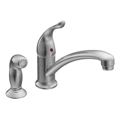 Moen 7437 Chateau Single Handle Kitchen Faucet with Side Spray in Polished Chrome