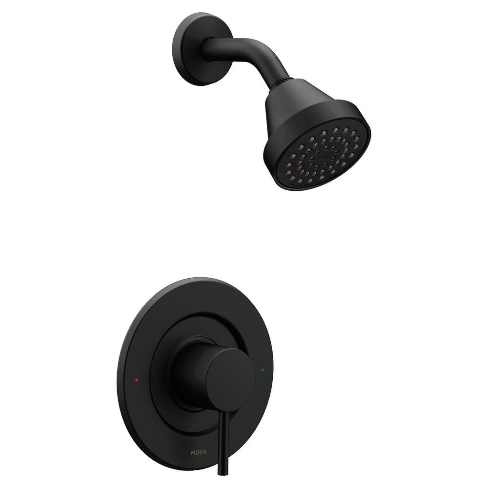 Moen T2192EPBL Align One Handle Single Function Shower Faucet in Matte Black (Trim Only)