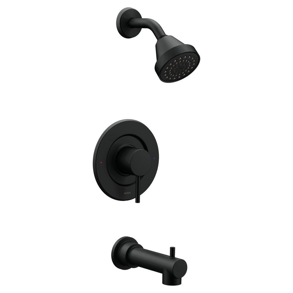 Moen T2193EPBL Align One Handle Single Function Bathtub & Shower Faucet in Matte Black (Trim Only)