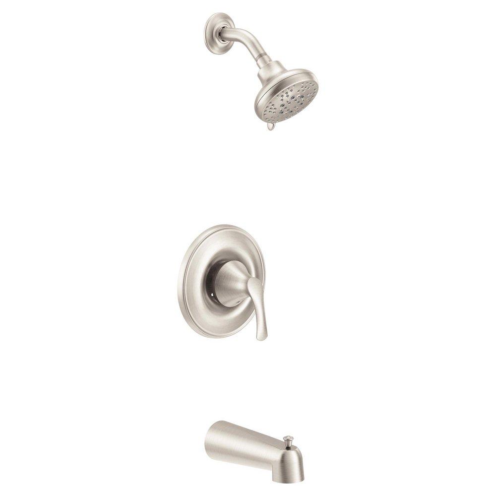 Moen T5153EPSRN Seena Single Handle Multi Function Bathtub & Shower Faucet in Spot Resist Satin Nickel (Trim Only)