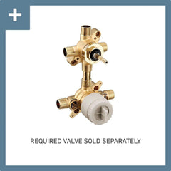 Moen UTS2411BG Flara Two Handle Diverter Valve Trim in Brushed Gold