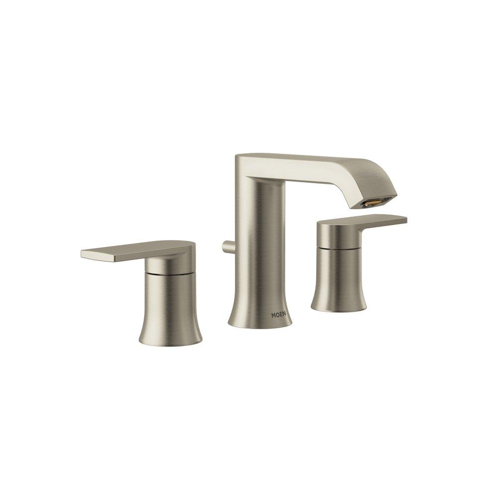 MOEN Moen T6708BN Genta Two Handle Widespread Bathroom Sink Faucet in Brushed Nickel