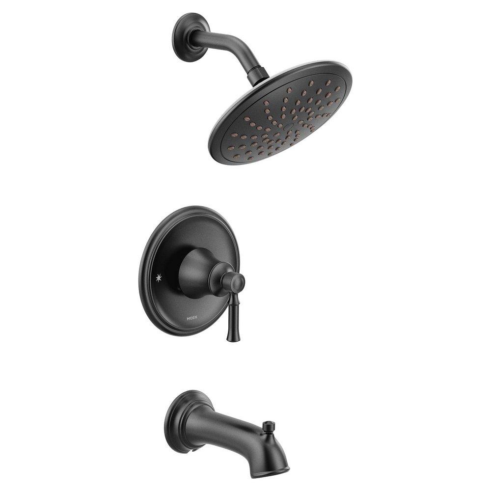 Moen T2283EPBL Dartmoor One Handle Single Function Bathtub & Shower Faucet in Matte Black (Trim Only) MPN T2283EPBL