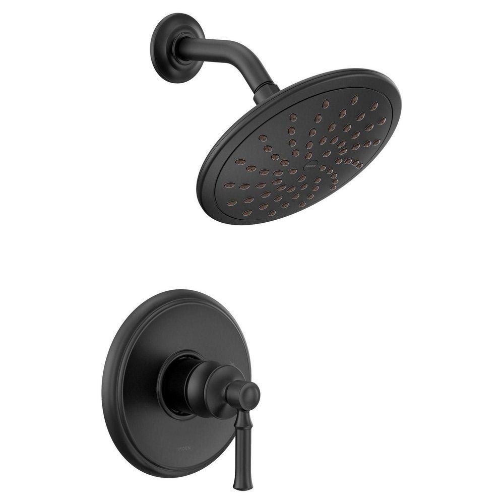 Moen T2282EPBL Dartmoor One Handle Single Function Shower Faucet in Matte Black Trim Only