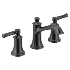 Moen T6805BL Dartmoor Two Handle Widespread Bathroom Sink Faucet in Matte Black