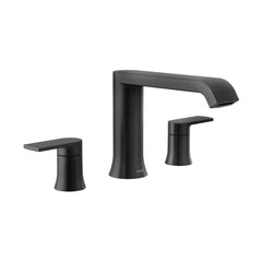 Moen T908BL Genta Two Handle Roman Tub Faucet in Matte Black Trim Only