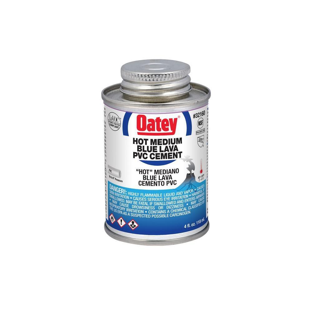 Oatey 32160 Lava 4 Oz. Fast Set PVC Blue Pipe Cement