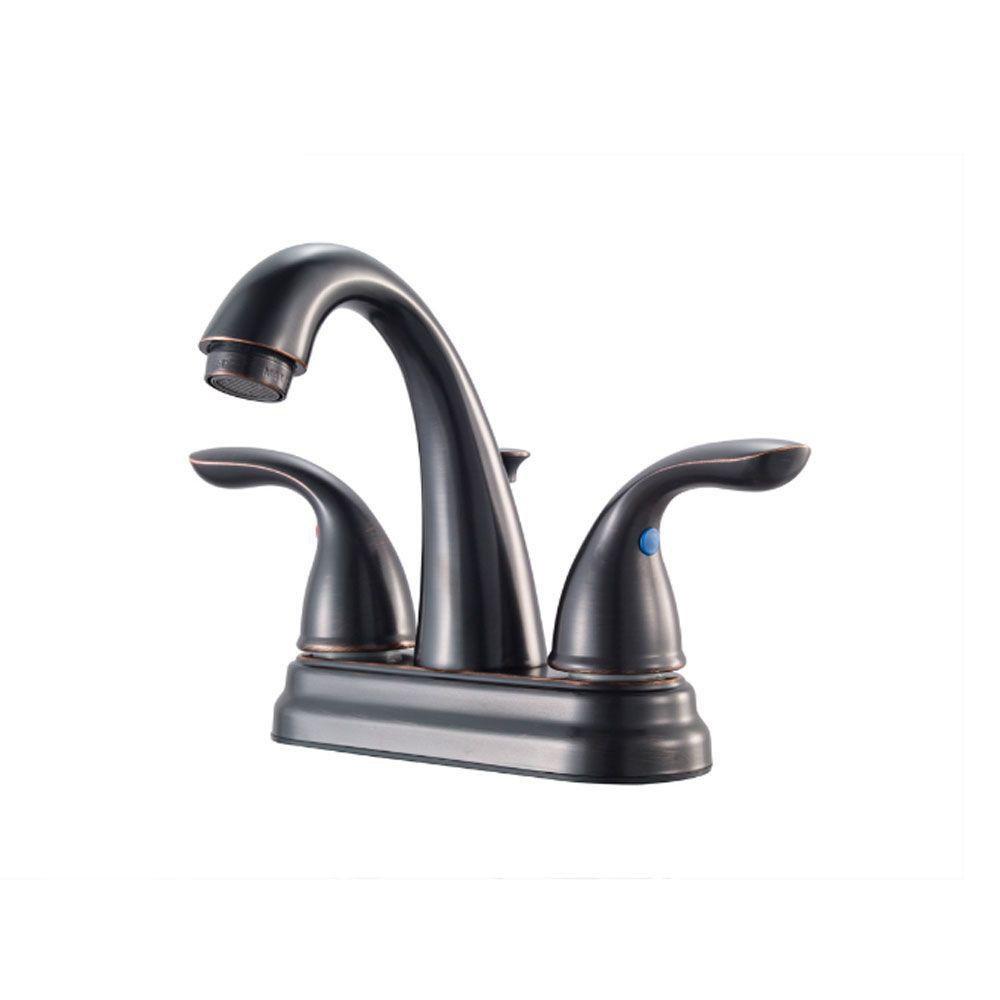 Pfister LG148700Y Pfirst Series Two Handle Centerset Bathroom Sink Faucet in Tuscan Bronze