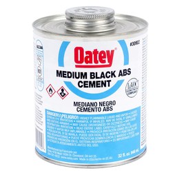 Oatey 30902 Solvent Cement Black ABS Medium 32 Ounce 40 to 100 Degree Fahrenheit