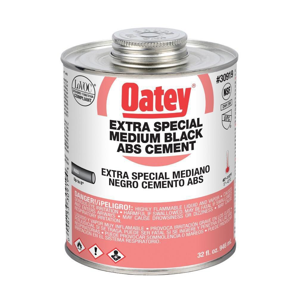 Oatey 30919 32 oz Plastic Black Pipe Cement