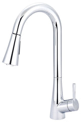 Pioneer k-5020 Olympia Kitchen Faucet, 1.8 gpm Flow Rate, Polished Chrome, 1 Handles, 1 Faucet Hole