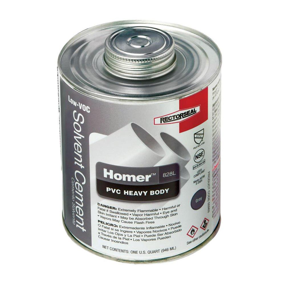 Rectorseal 55963 Homer 828L 32 oz Regular Set Plastic Grey Pipe Cement