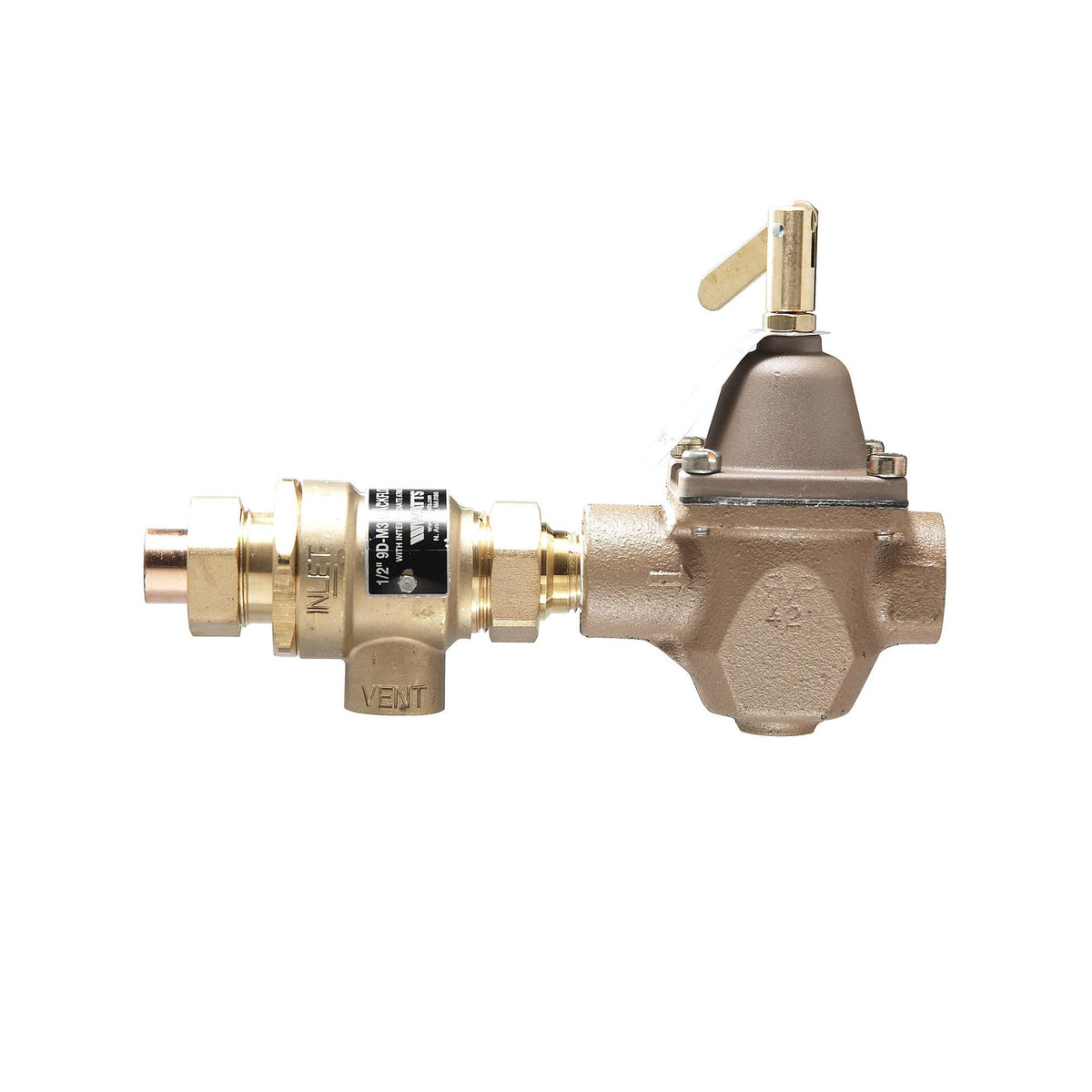 Watts 0386461 911S 1/2 Fill Valve Backflow Preventer Union Solder Inlet X Threaded Outlet Connections