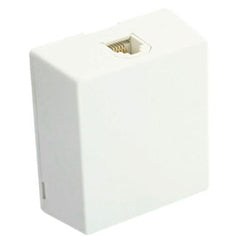 Leviton 4625A-24W Type-625A2 Surface-Mount Jack, 6P4C, Screw Terminal, White