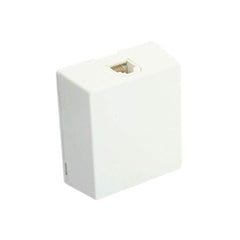 Leviton 4625A-24W Type-625A2 Surface-Mount Jack, 6P4C, Screw Terminal, White