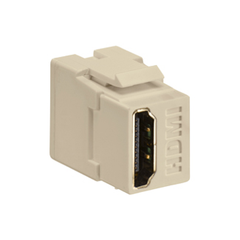 Leviton 40834-I HDMI Feedthrough QuickPort Connector, Snap-In, Ivory