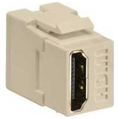 Leviton 40834-I HDMI Feedthrough QuickPort Connector, Snap-In, Ivory