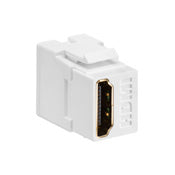 Leviton 40834-I HDMI Feedthrough QuickPort Connector, Snap-In, Ivory