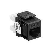 Leviton 6110G-RE6 eXtreme Cat6A QuickPort Jack, Channel-Rated, Black