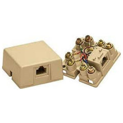 Leviton 40278-I Jack Tel 8P8C Tel Surf Plstc Ivory