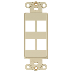 Leviton 41644-I QuickPort Decora Insert 4-Port Ivory